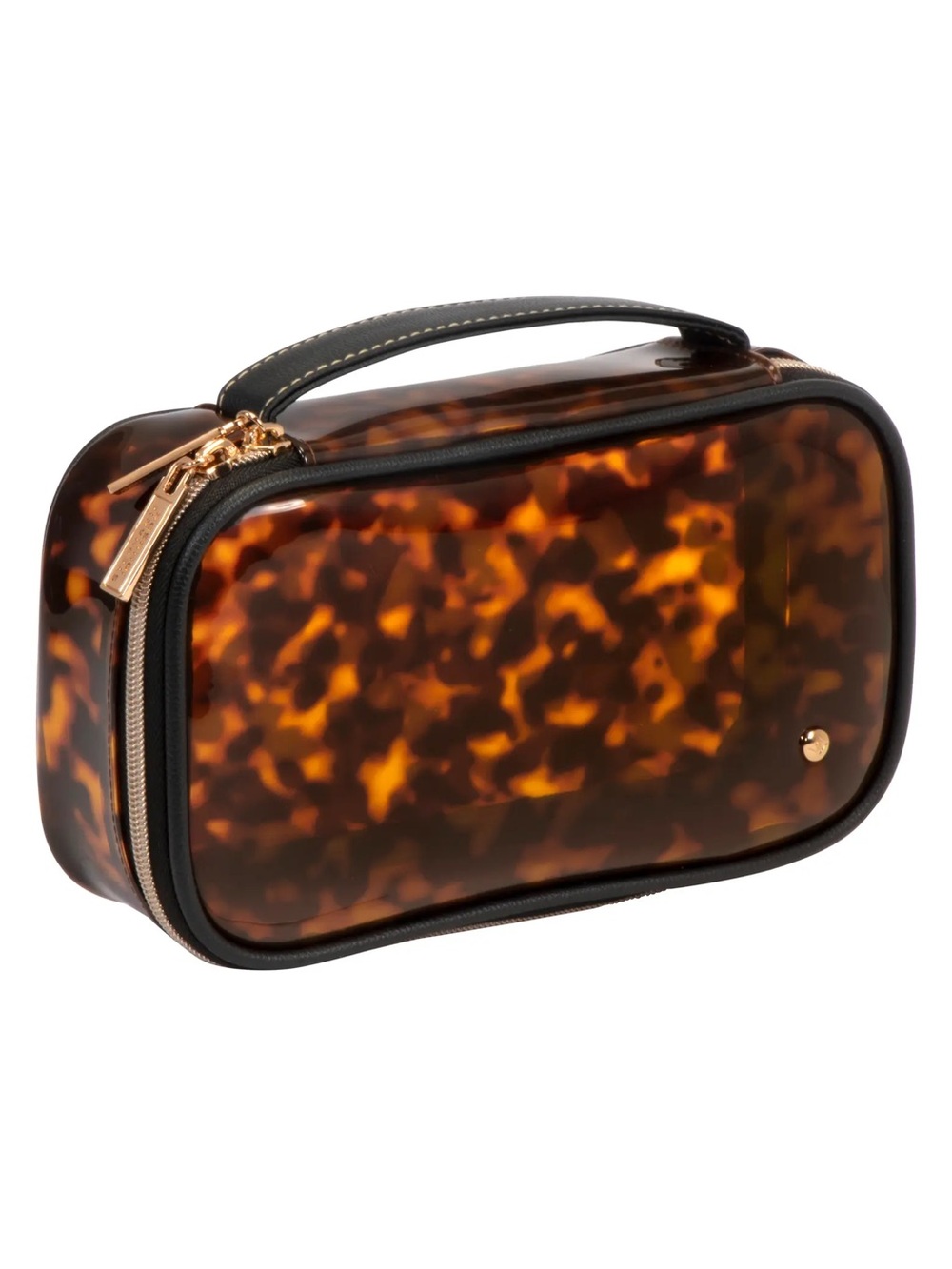 π Stephanie Johnson Claire Miami Clearly Tortoise Medium Makeup Case Bag
